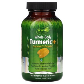 Thực phẩm chức năng Irwin Naturals Whole-Body Turmeric+ 60 Liquid Soft-Gels 710363586379