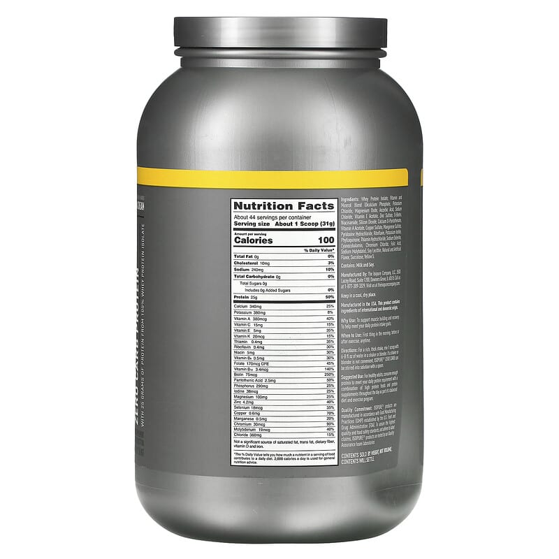 Isopure Zero Carb Protein Powder Banana Cream 3 lbs (1.36 kg) 2 Thành phần vi chất của Isopure Zero Carb Protein Powder Banana Cream 3 lbs (1.36 kg) 089094022273