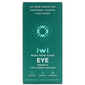 Thực phẩm chức năng iWi Eye Omega-3 + Zinc Copper and Lutein 30 Softgels 818353020442
