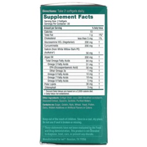 Thành phần vi chất của iWi Joint Omega-3 + Glucosamine and White Willow Bark 60 Softgels 818353020459