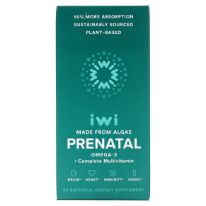 Thực phẩm chức năng iWi Prenatal Omega-3 + Complete Multivitamin 60 Softgels 818353020398