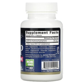 Thành phần vi chất của Jarrow Formulas 5-HTP 50 mg 90 Veggie Caps 790011150442