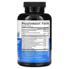 Thành phần vi chất của Jarrow Formulas Adrenal Optimizer 120 Tablets 790011290322