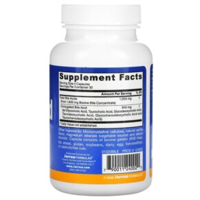 Thành phần vi chất của Jarrow Formulas Bile Acid Factors 120 Capsules 790011240020