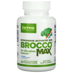 Thực phẩm chức năng Jarrow Formulas BroccoMax Myrosinase Activated SGS 60 Delayed Release Veggie Caps 790011200277