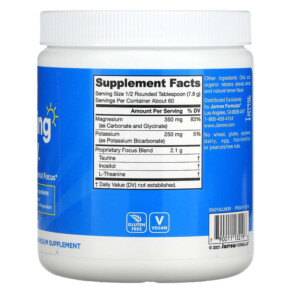 Thành phần vi chất của Jarrow Formulas Calming Day Lemon 16.4 oz (465 g) 790011132196