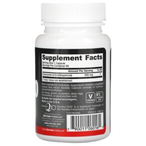 Thành phần vi chất của Jarrow Formulas Co-Q10 200 mg 60 Veggie Caps 790011060161