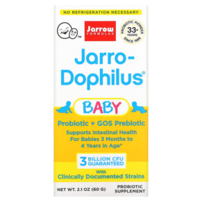Thực phẩm chức năng Jarrow Formulas Jarro-Dophilus Baby Probiotic + GOS Prebiotic 3 Months - 4 Years 3 Billion CFU 2.1 oz (60 g) 790011030584