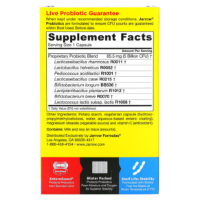 Thành phần vi chất của Jarrow Formulas Jarro-Dophilus EPS 5 Billion 120 Veggie Caps 790011030249
