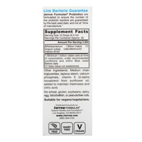 Thành phần vi chất của Jarrow Formulas Jarro-Dophilus Infant Probiotics Drops 1 Billion 0.51 fl oz (15 ml) 790011030140