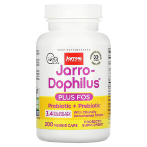Thực phẩm chức năng Jarrow Formulas Jarro-Dophilus Plus FOS 3.4 Billion CFU 200 Veggie Caps 790011030126