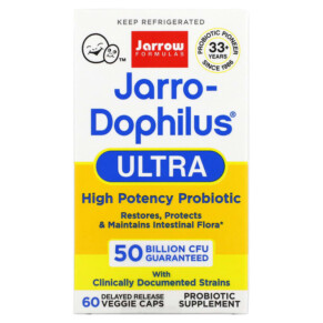 Thực phẩm chức năng Jarrow Formulas Jarro-Dophilus Ultra 50 Billion 60 Delayed Release Veggie Caps 790011030263