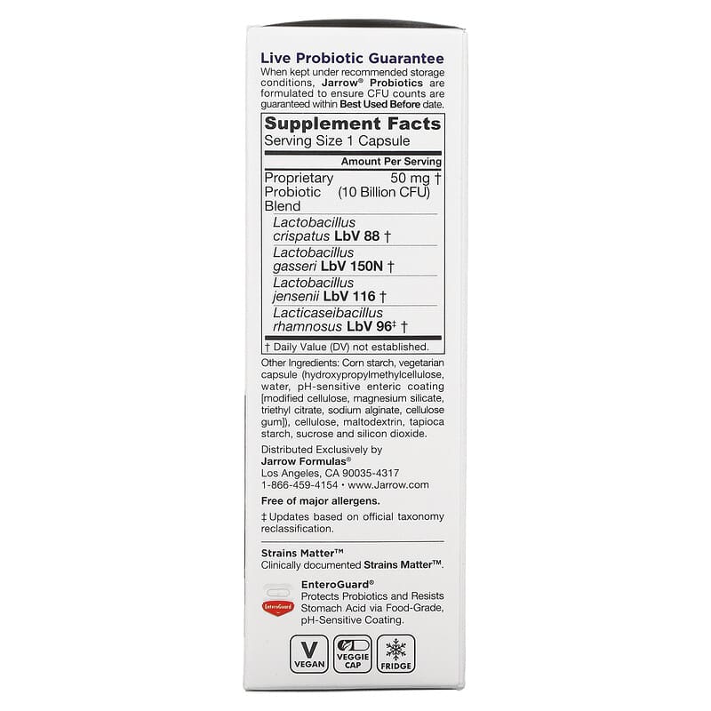 Jarrow Formulas Jarro-Dophilus Vaginal Probiotic Women 10 Billion 30 Enteroguard Veggie Caps 2 Thành phần vi chất của Jarrow Formulas Jarro-Dophilus Vaginal Probiotic Women 10 Billion 30 Enteroguard Veggie Caps 790011030522