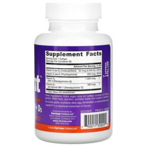 Thành phần vi chất của Jarrow Formulas K-Right 60 Softgels 790011300090