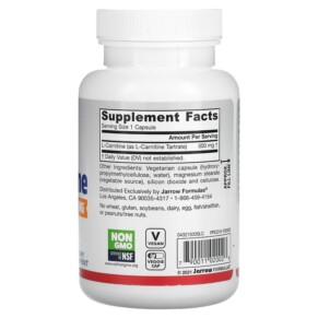Thành phần vi chất của Jarrow Formulas L-Carnitine 500 mg 100 Veggie Caps 790011020028