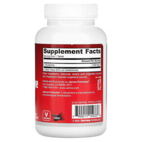 Thành phần vi chất của Jarrow Formulas L-Glutamine 100 Tablets 790011150336