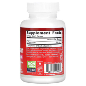 Thành phần vi chất của Jarrow Formulas L-Tryptophan 500 mg 60 Veggie Caps 790011150565