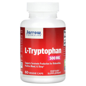 Thực phẩm chức năng Jarrow Formulas L-Tryptophan 500 mg 60 Veggie Caps 790011150565