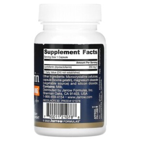 Thành phần vi chất của Jarrow Formulas Lactoferrin Freeze Dried 250 mg 30 Capsules 790011210788