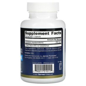 Thành phần vi chất của Jarrow Formulas Lactoferrin Freeze Dried 250 mg 60 Capsules 790011210115