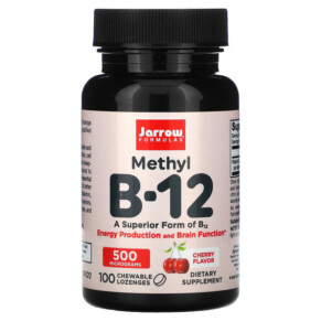 Thực phẩm chức năng Jarrow Formulas Methyl B-12 Cherry 500 mcg 100 Chewable Lozenges 790011180159