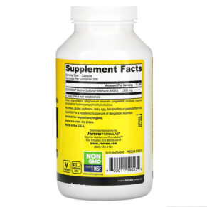 Thành phần vi chất của Jarrow Formulas MSM 1.000 mg 200 Veggie Caps 790011190134