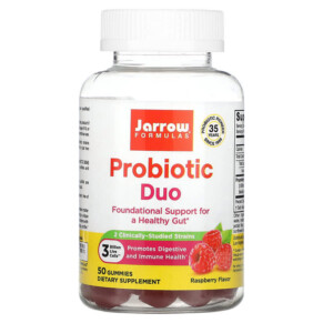 Thực phẩm chức năng Jarrow Formulas Probiotic Duo Raspberry 3 Billion 50 Gummies 790011037156