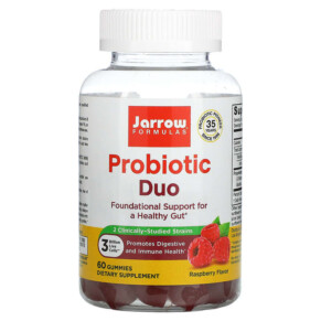 Thực phẩm chức năng Jarrow Formulas Probiotic Duo Raspberry 3 Billion 60 Gummies 790011037095