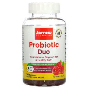Thực phẩm chức năng Jarrow Formulas Probiotic Duo Raspberry 3 Billion 90 Gummies 790011037125