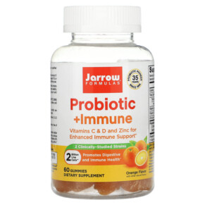 Thực phẩm chức năng Jarrow Formulas Probiotic + Immune Orange 2 Billion 60 Gummies 790011037118