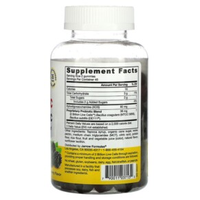 Thành phần vi chất của Jarrow Formulas Probiotic + Prebiotic Blackberry 2 Billion 90 Gummies 790011037132
