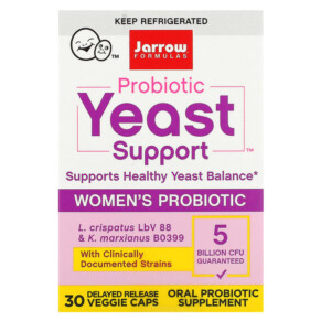 Thực phẩm chức năng Jarrow Formulas Probiotic Yeast Support Women’s Probiotic 5 Billion CFU 30 Delayed Release Veggie Caps 790011030652