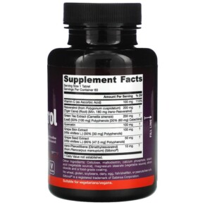 Thành phần vi chất của Jarrow Formulas Resveratrol Synergy 200 mg Total Resveratrol 60 Tablets 790011140832