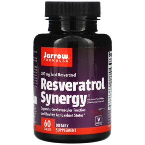 Thực phẩm chức năng Jarrow Formulas Resveratrol Synergy 200 mg Total Resveratrol 60 Tablets 790011140832
