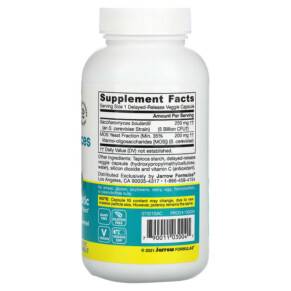 Thành phần vi chất của Jarrow Formulas Saccharomyces Boulardii Plus MOS 5 Billion 90 Delayed Release Veggie Caps 790011030041