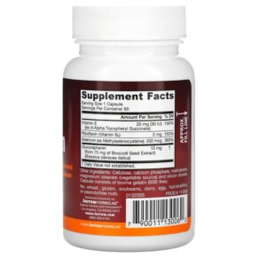 Thành phần vi chất của Jarrow Formulas Selenium Synergy 60 Capsules 790011130062