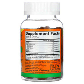 Thành phần vi chất của Jarrow Formulas Theanine Gummies Sugar Free Apple Flavor 100 mg 60 Gummies 790011320081