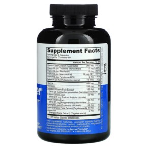 Thành phần vi chất của Jarrow Formulas Vision Optimizer 180 Veggie Caps 790011290520