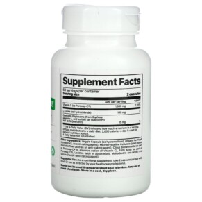 Thành phần vi chất của Jigsaw Health Pureway-C Plus with L-Lysine and Quercefit 120 Capsules 876634001641