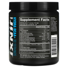 Thành phần vi chất của JNX Sports The Hydra BCAA+ Blue Raspberry 10.8 oz (309 g) 794712849216