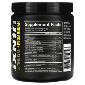 Thành phần vi chất của JNX Sports The Hydra BCAA+ Lemon Lime 10.8 oz (309 g) 794712849193