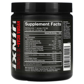 Thành phần vi chất của JNX Sports The Hydra BCAA+ Watermelon 10.8 oz (309 g) 794712849223