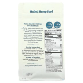 Thành phần vi chất của Just Hemp Foods Hulled Hemp Seeds 1.5 lbs (680 g) 628356221216
