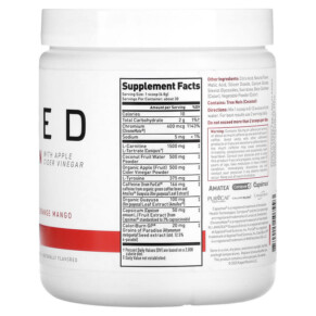 Thành phần vi chất của Kaged Clean Burn With Apple Cider Vinegar Orange Mango 7.2 oz (204 g) 850015107993