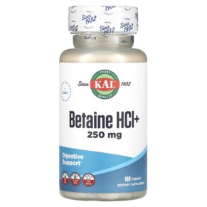 Thực phẩm chức năng KAL Betaine HCl+ 250 mg 100 Tablets 021245102656