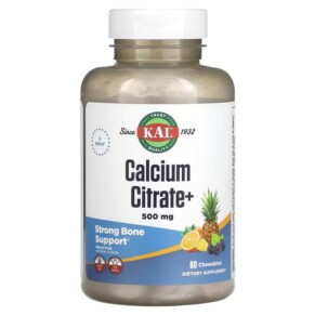 Thực phẩm chức năng KAL Calcium Citrate+ Mixed Fruit 60 Chewables 021245572008