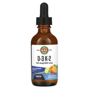Thực phẩm chức năng KAL D-3 K-2 Drop Citrus 2 fl oz (59 ml) 021245413691