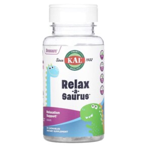 Thực phẩm chức năng KAL Dinosaurs Relax-a-Saurus Grape 30 Chewables 021245602217