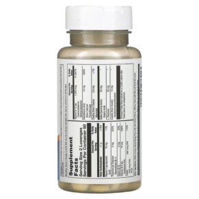 Thành phần vi chất của KAL GABA L-Theanine Stress B Mango Tangerine 100 Lozenges 021245276913