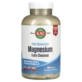 Thực phẩm chức năng KAL High Absorption Magnesium Fully Chelated 270 Tablets 021245210689